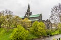 A view from the Necropolis towards the Cathedral in Glasgow Royalty Free Stock Photo