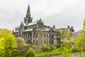 A view from the Necropolis towards the Cathedral and hospital in Glasgow Royalty Free Stock Photo