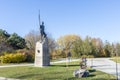 Ned Hanlan statue at Hanlan\'s Point, Toronto Islands, Canada