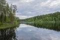 View of the Neitikoski Rapids, part of Ruunaa Rapids, Lieksa, Finland Royalty Free Stock Photo