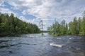 View of the Neitikoski Rapids, part of Ruunaa Rapids, Lieksa, Finland Royalty Free Stock Photo