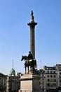 A view of Nelson Column in Trafalgher Square Royalty Free Stock Photo