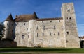 View of the Nemours medieval castle in France