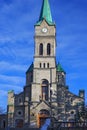 View of the neo-Roman Catholic parish Holy Family Church on the Krupowki st. The temple is the oldest stone church of Zakopane, Royalty Free Stock Photo