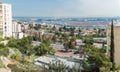 View from Nesher city to suburbs and the Haifa Bay