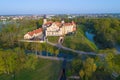 View of the Nesvizh Castle aerial photography. Nesvizh, Belarus Royalty Free Stock Photo