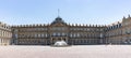 View of the Neues Schloss castle and courtyard in the heart of downrtown Stuttgart