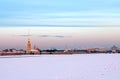 View of the Neva River and the Peter and Paul Fortress. Saint Petersburg, Russia Royalty Free Stock Photo