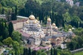 View of the New Athos from the Iberian Mountain, Abkhazia Royalty Free Stock Photo