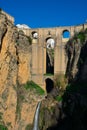 View of the New Bridge Puente Nuevo and Tajo Gorge Tajo de Ronda Royalty Free Stock Photo