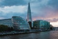 The Shard Skyscraper and New City Hall in London Royalty Free Stock Photo