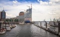 View of the new Elbphilharmonie concert hall in Hamburg