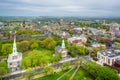 View of the New Haven Green and downtown, in New Haven, Connecticut Royalty Free Stock Photo