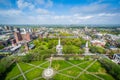 View of the New Haven Green and downtown, in New Haven, Connecticut