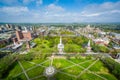 View of the New Haven Green and downtown, in New Haven, Connecticut Royalty Free Stock Photo