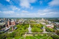 View of the New Haven Green and downtown, in New Haven, Connecticut