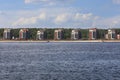 View of the new Housing community Volzhskaya Gavan on the banks of the Volga river. Kazan, Republic of Tatarstan, Russia.v Royalty Free Stock Photo