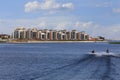 View of the new Housing community Volzhskaya Gavan on the Volga river. Kazan, Republic of Tatarstan, Russia.v Royalty Free Stock Photo