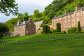 View of New Lanark Heritage Site, Lanarkshire in Scotland, United Kingdom