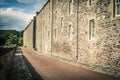 View of New Lanark Heritage Site, Lanarkshire in Scotland, United Kingdom