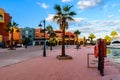 View on New Marina boulevard in Hurghada city Royalty Free Stock Photo