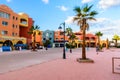 View on New Marina boulevard in Hurghada city Royalty Free Stock Photo