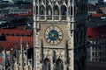 View of New Town Hall clock tower Neues Rathaus
