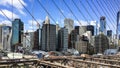 New York from Brooklyn Bridge Royalty Free Stock Photo