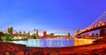 View of New York City at dusk