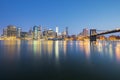 View of New York City Manhattan midtown at dusk Royalty Free Stock Photo