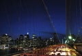A view of New York city at night time Royalty Free Stock Photo