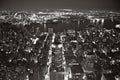 View of New York at Night from Empire State Bldg. Royalty Free Stock Photo