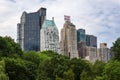 View of the New York skyline from the Central Park, in the city of New York, USA Royalty Free Stock Photo