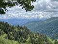 A view from the Newfound Gap parking lot in the Great Smoky Mountains