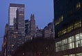 View next to Bryant park at night Royalty Free Stock Photo