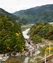 Nezame no Toko Gorge in scenic Kiso valley, Japan Royalty Free Stock Photo