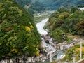 Nezame no Toko Gorge in scenic Kiso valley, Japan Royalty Free Stock Photo
