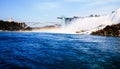 View of niagara falls in canada from a boat