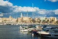 View of a nice fishing harbor and marina in Bari, Puglia region, Italy Royalty Free Stock Photo