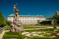 SALZBURG, AUSTRIA - June 03, 2019: View into nice garden of famous castle Mirabell