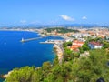 View of Nice, mediterranean resort, Cote d`Azur, France. Panoramic view of Nice, France. Royalty Free Stock Photo