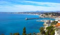 View of Nice, mediterranean resort, Cote d`Azur, France Royalty Free Stock Photo