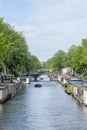 View On The Nieuwe Prinsengracht Canal At Amsterdam The Netherlands 6-7-2019 Royalty Free Stock Photo