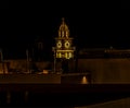 A view at night across the rooftops of Thira, Santorini Royalty Free Stock Photo