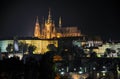 View of the night city of Prague, Czech Republic Royalty Free Stock Photo