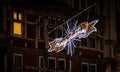 View of night Leicester, a city in EnglandÃ¢â¬â¢s East Midlands region, in Christmas time