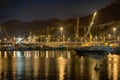 View of the night port Royalty Free Stock Photo