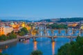 View of night Prague Royalty Free Stock Photo