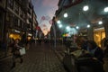 View of night Santa Catarina street. Porto.