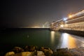 View of the night Tel Aviv with lights Royalty Free Stock Photo